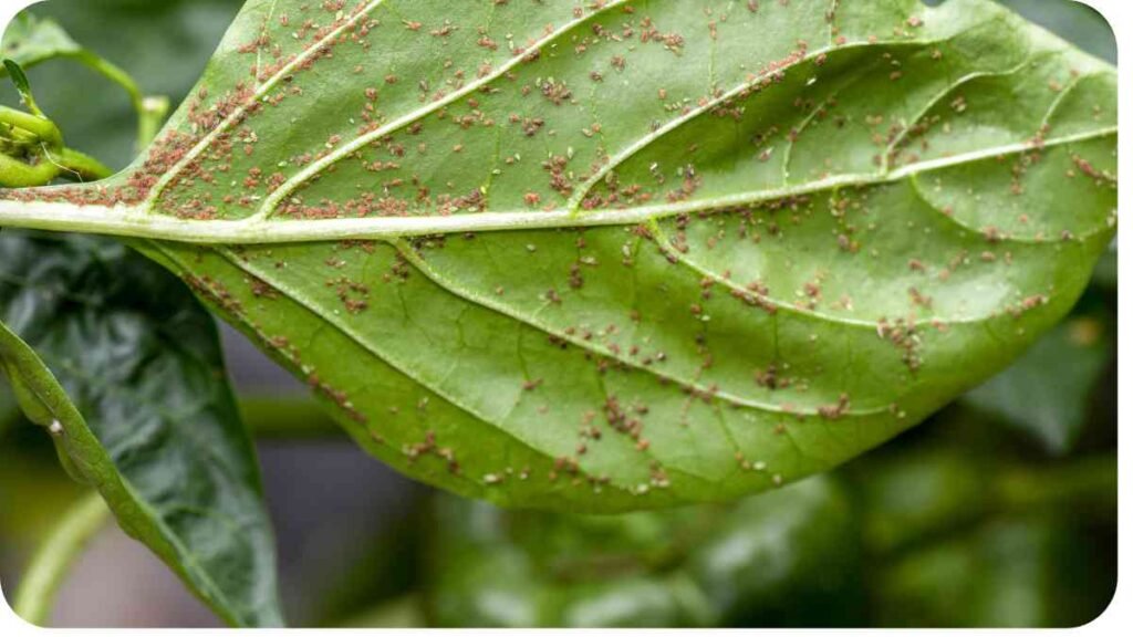 a green leaf with brown spots on it